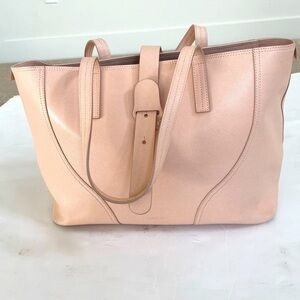 Senreve Nude/ Blush Pink Leather Voya tote bag
